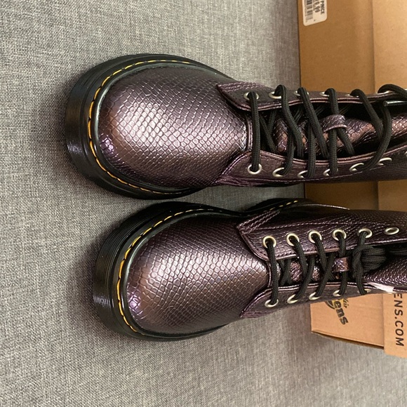 Dr Martens Reptile Embossed Boots - Picture 2 of 4